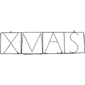 Luca Lighting Kerst wandlamp zwart XMAS incl. LED met timer IP44 - Yoro
