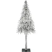 vidaXL Kunstkerstboom Wit 71 x 71 x 150 cm Polyethyleen en Metaal