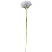 J-Line bloem Chrysant - kunststof - lichtblauw - 12 stuks
