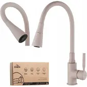 Invena Pogo Plus Keukenkraan - Beige, Flexibele Uitloop, 2 Straalsoorten