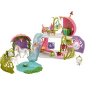 Schleich bayala 54-delige Feen Poppenhuis & Stal met Eenhoorns Speelset voor Kinderen 5-12 Jaar