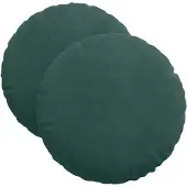 vidaXL Zitkussens 2 pcs Donkergroen Ø 40 x 13 cm Fluweel