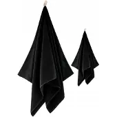 Zwoltex Kiwi 2 Handdoekset Zwart Katoen 50x100 & 70x140