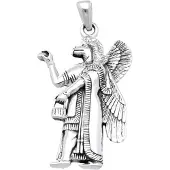 MOOYE ® - Collectie Zilveren Assyrische God Nisroch kettinghanger