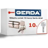 Gerda Cilinderslot WKE1 30/35 Nikkel met 10 sleutels