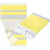 Zwoltex Malaga strandlaken met franjes, 100x160cm, 220g/m², Egyptisch katoen