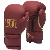 Leone1947 Black&gold Artificial Leather Boxing Gloves Rood 14 oz
