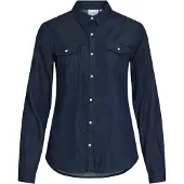 Vila Blouse 'VIBISTA' blauw denim