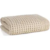 Eurofirany Melo Badlaken 70x140 cm Beige - Wafelstructuur