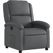 vidaXL Relaxfauteuil grijs kunstleer
