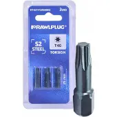 Rawlplug Torx T40 Bits 25mm - 3 Stuks