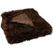 J-Line plaid Moutie - polyester - donkerbruin