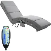 Casaria Ligstoel Londen Grijs met Massage- & Verwarmingsfunctie