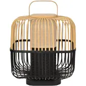 Forestier Tafellampe , Bamboo Square M, Zwart, Woonkamer, Bamboe, Designer