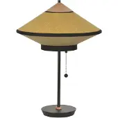 Forestier Tafellampe , Cymbal S, Brons / Oudmessing, Woonkamer, Stof, Designer