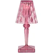 Kartell LED tafellamp Batterij, 30 cm, roze, IP54 Battery, paars / roze / rose, Slaapkamer, Kunststof, Design