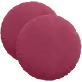 vidaXL Zitkussens 2 pcs Wijnrood Ø 40 x 13 cm Fluweel