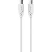 Sinox SELECT IEC (m) - IEC (m) coaxkabel | wit | 5 meter