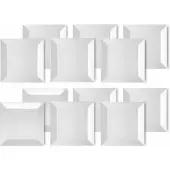 Lubiana Klassiek Vierkant Bord 27cm Wit - Set van 12