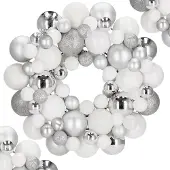 Springos Kerstkrans | Kerst Decoratie | 34 cm | Zilver