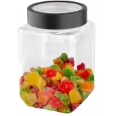 Altom Design Glazen Voorraadpot Vierkant 700 ml met Deksel