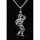 MOOYE ® - Collectie Zilveren Bodybuilder ketting hanger