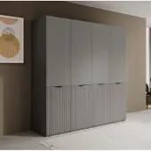 Meubella - Kledingkast Shelton - Grijs - 202 cm