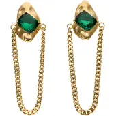 NAEMI Oorbellen goud / groen