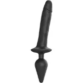 Strap-On-Me Switch Realistic XXL - 2in1 siliconen dildo (zwart)