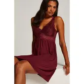 Hunkemoller Slipdress Nora Lace Paars Dames | Maat: 2XS