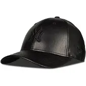 New Era MLB New York Yankees 9FORTY Pleather Cap - Zwart- Dames, Zwart