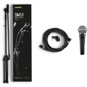Shure SM58 Dynamic Vocal Mic Quality Bundle with K&M Stand and Sommer Cable