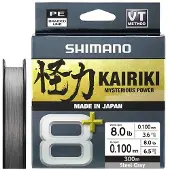 Shimano Fishing Line Kairiki 8+ Braided Line 300 M Transparant 0.200 mm