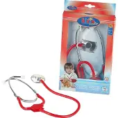 Klein Toys stethoscoop - versterkt geluid van hartslag en ademhaling - 16x2x63 cm - rood