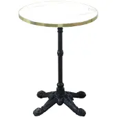 Ebuy24 Trine cafetafel Ø60cm marmerdecor wit.