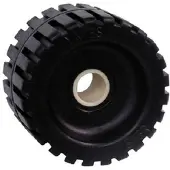 Seachoice Ribbed Roller Wheel Zwart 111 x 76 mm