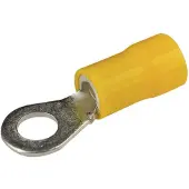 Seachoice Vinyl Insulated Ring Terminal Geel 12.7 mm-100 Pcs
