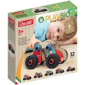 Quercetti Playbio Wooden Vehicle 32 Pieces Goud Kinderen