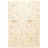 Asalvo Foldable Farm-city Play Mat 120x180 Cm Beige Kinderen
