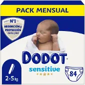 Dodot Size 1 Sensitive Diapers 84 Units Blauw Kinderen