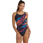 Tyr Durafast Elite Crosscut Tieback Magmata Swimsuit Zwart 32 Vrouw