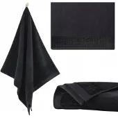 Zwoltex Paulo 3 Handdoek 30x50cm Zwart Katoen 500g/m² Antibacterieel