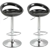 HOMCOM -Barkruk-ABS-46x41x96cm-Zwart