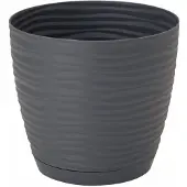 Form-Plastic Vorm Kunststof Sahara Petit Pot met Schotel 13cm Staalblauw