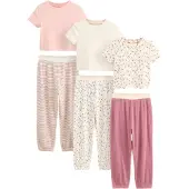 Next Nachtkledij lichtbeige / groen / rosa / magenta