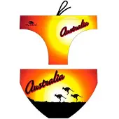 Turbo Australia 2012 Swimming Brief Oranje,Zwart 7-8 Years Jongen