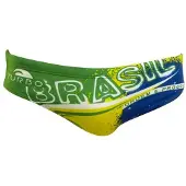 Turbo Brazil Swimming Brief Groen 7-8 Years Jongen