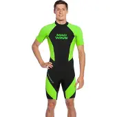 Mad Wave Opnwtr Hydrostar Dsss Sty Neoprene Short Sleeve Wetsuit Groen L Man