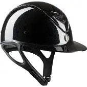 One K Avance Lux Shimmer Effect Swarovski Pipe Ruiterhelm - Zwart