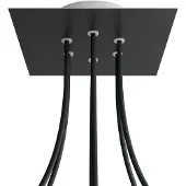 Creative Cables Kroq206f103 Rose-one Square Matte Black Rose-set